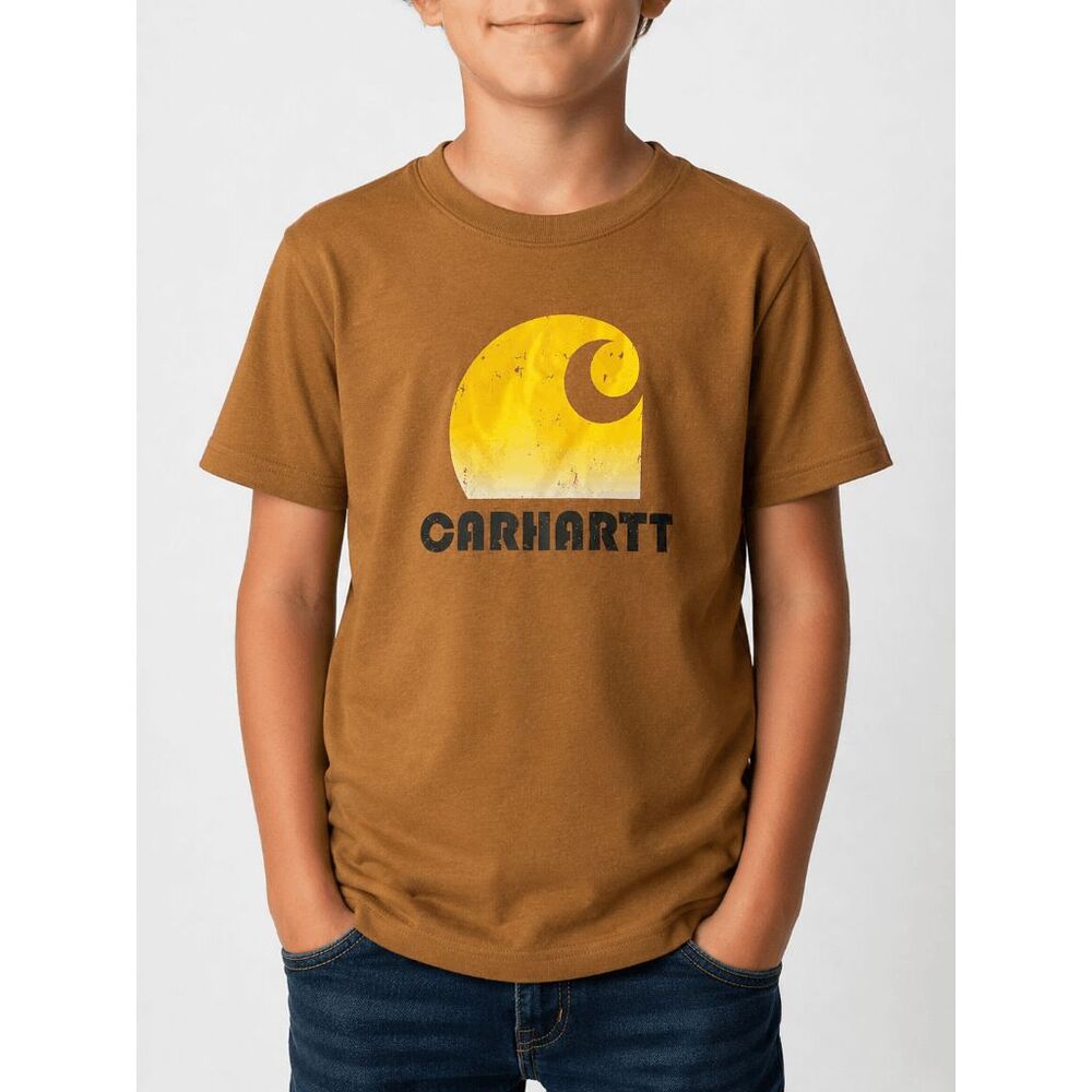Carhartt Boys' Logo Short Sleeve T-Shirt Size M (10-12)